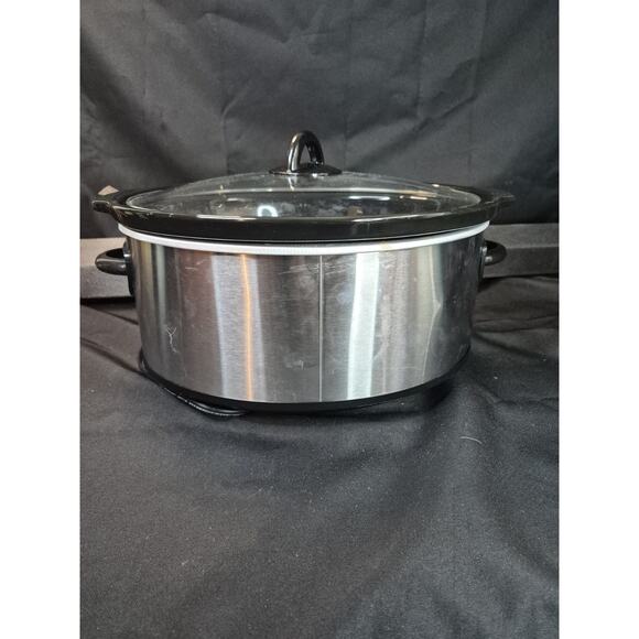Crock-Pot 7-Quart Manual Slow Cooker, Stainless Steel Works Perfectly..